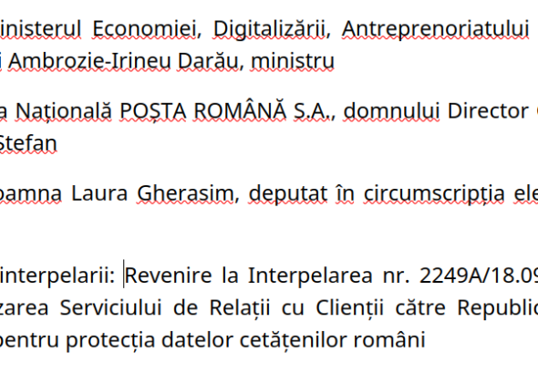 O analiză privind deciziile Poșta Română de externalizare către Chișinău și implicațiile asupra protecției datelor personale în contextul alegerilor din 2024.